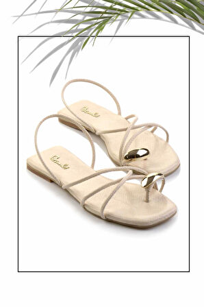 Bej  Kadın Sandalet K05137031507