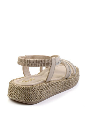 Bej  Kadın Sandalet K05156022328