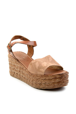 Bej Leather Kadın Sandalet K05197004003