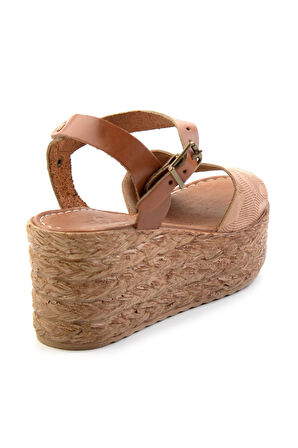 Bej Leather Kadın Sandalet K05197004003