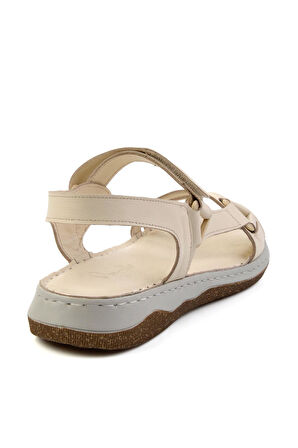 Bej Leather Kadın Sandalet K05281079003