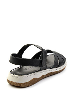 Siyah Leather Kadın Sandalet K05281018603