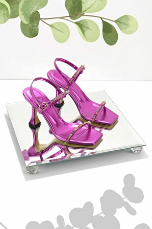 Metalik Fuşya  Kadın Abiye Ayakkabı K05284006509