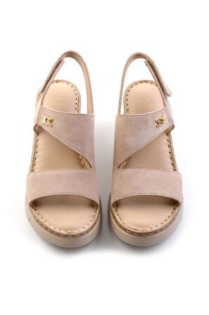 Bej Leather Kadın Sandalet K05299112702