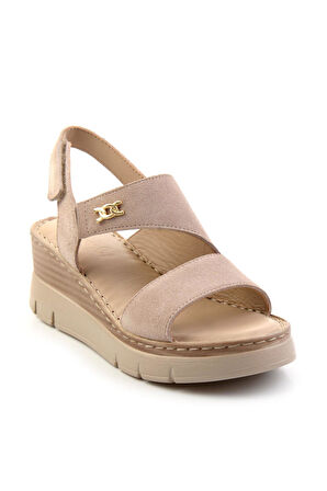Bej Leather Kadın Sandalet K05299112702