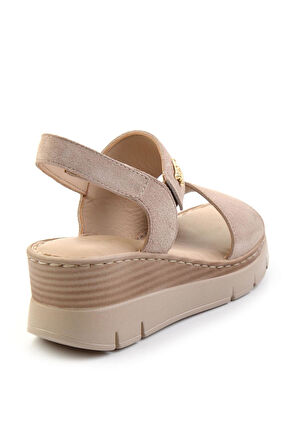 Bej Leather Kadın Sandalet K05299112702
