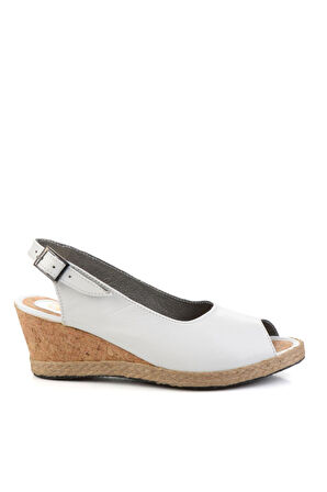 Beyaz Leather Kadın Espadril K05582202103