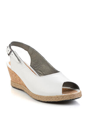 Beyaz Leather Kadın Espadril K05582202103