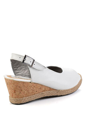 Beyaz Leather Kadın Espadril K05582202103