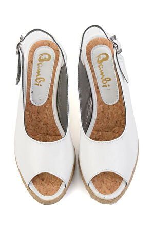 Beyaz Leather Kadın Espadril K05582202103