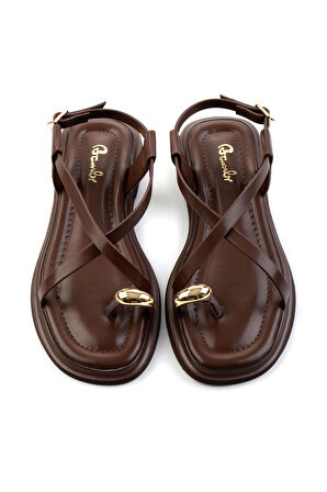 Kahve  Kadın Sandalet K05606036509