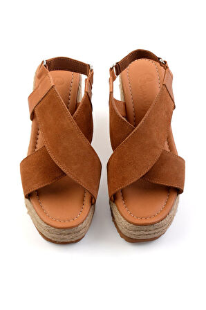 Taba Leather Kadın Sandalet K05628120402