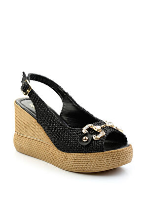 Siyah  Kadın Sandalet K05688015228