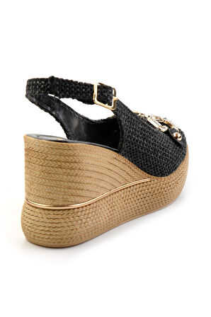 Siyah  Kadın Sandalet K05688015228