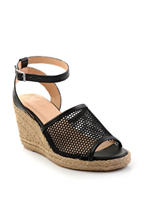 Siyah Leather Kadın Sandalet K05718071222