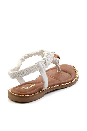 Beyaz  Kadın Sandalet K05823120709