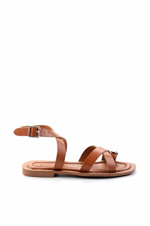 Taba Hakiki Deri Kadın Sandalet K05826018203