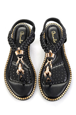 Siyah  Kadın Sandalet K05823120609