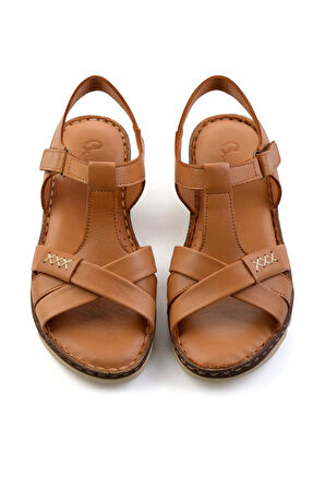 Taba Leather Kadın Sandalet K05907020703