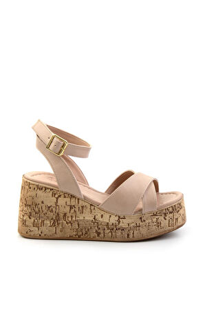 Bej  Kadın Sandalet K05936152209