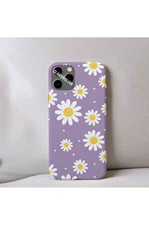 İphone XS Max Uyumlu Papatya Desenli İçi Kadife Silikon Tasarım Telefon Kılıfı Kapak