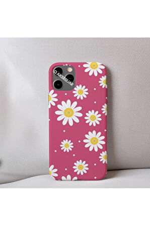 İphone 6 Uyumlu Papatya Desenli İçi Kadife Silikon Tasarım Telefon Kılıfı Kapak