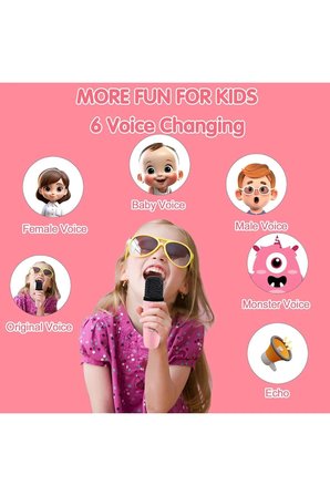 K12 Karaoke Mikrofonlu Bluetoth Hoparlör 5w Kablosuz Mikrofonlu Speaker Rgb Led Işıklı Sd Kart Usb