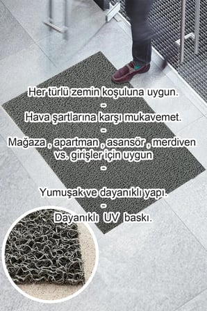 Ayakkabı Logolu Ayakkabıcı Iş Yeri Kıvırcık Paspas