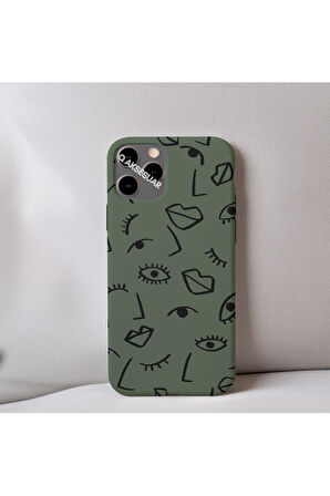 İphone XS Max Uyumlu İçi Kadife Dudak Desenli Tasarım Telefon Kılıfı