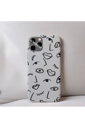 İphone 11 Uyumlu İçi Kadife Dudak Desenli Tasarım Telefon Kılıfı