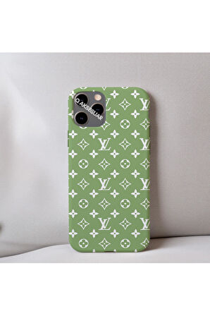 İphone XS Max Uyumlu İçi Kadife LV Desenli Tasarım Telefon Kılıfı