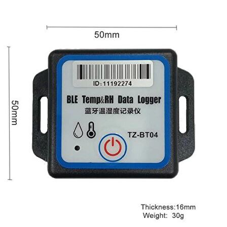 AEK-Tech TZ-BT04 Bluetooth Sıcaklık ve Nem Datalogger