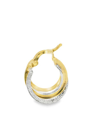 Cigold Taşsız Küpe 14 Ayar Altın 1.82 Gr OA-K1TB01019319