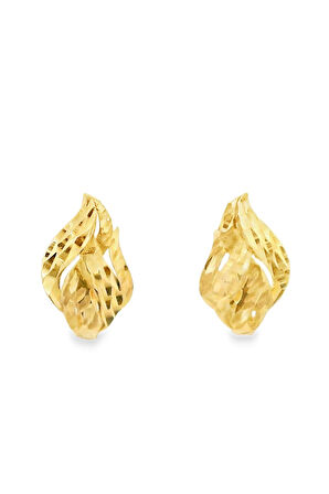 Cigold Taşsız Küpe 14 Ayar Altın 2.45 Gr OA-K1TB01029424