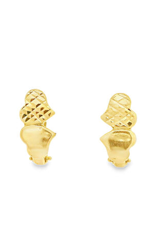 Cigold Taşsız Küpe 14 Ayar Altın 1.65 Gr OA-K1TB01029426