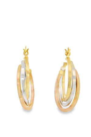 Cigold Taşsız Küpe 14 Ayar Altın 2.99 Gr OA-K1TB01069330