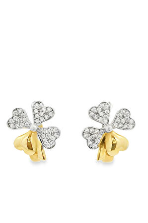 Cigold Taşlı Küpe 14 Ayar Altın 2.98 Gr OA-K1TB101029403