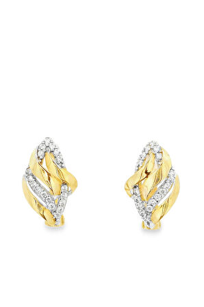 Cigold Taşlı Küpe 14 Ayar Altın 2.54 Gr OA-K1TB101029409