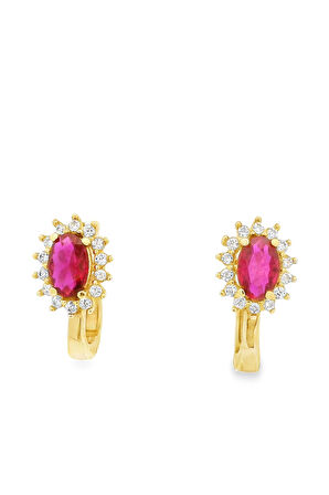 Cigold Taşlı Küpe 14 Ayar Altın 2.68 Gr OA-K1TB101029412