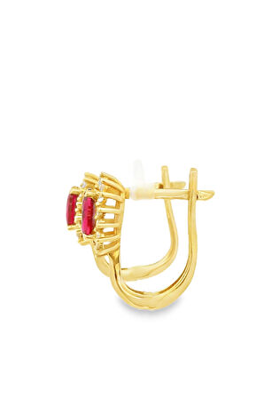 Cigold Taşlı Küpe 14 Ayar Altın 2.68 Gr OA-K1TB101029412