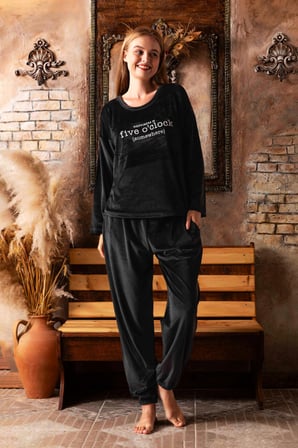 Nisanca Kışlık Kadın Kadife Pijama Takımı - Süper Soft Serisi