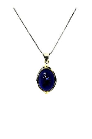 Safir Taşlı Otantik Kolye