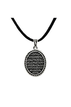 Ayetül Kürsi Yazılı Oval Erkek Kolye