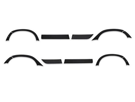 Dacia Duster Çamurluk ve Kapı Dodik Set 12 Parça ABS 2018-2024 Arası