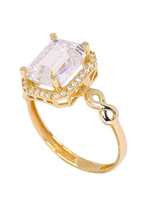 Cigold Taşlı Yüzük Baget 14 Ayar Altın 2,71 Gr OA-K21501028804