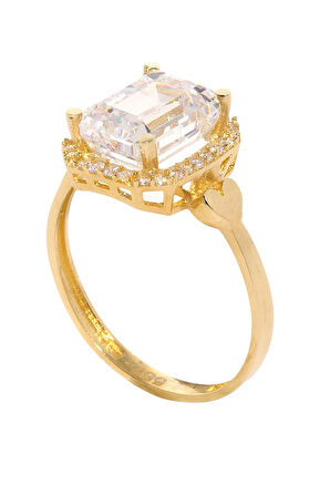 Cigold Taşlı Yüzük Baget 14 Ayar Altın 2,75 Gr OA-K21501028809