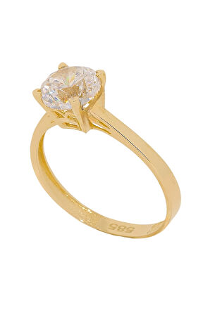 Cigold Tektaş Yüzük 14 Ayar Altın 1,84 Gr OA-K21501028864