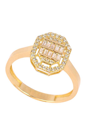 Cigold Tektaş Yüzük 14 Ayar Altın 1,88 Gr OA-K21501028884