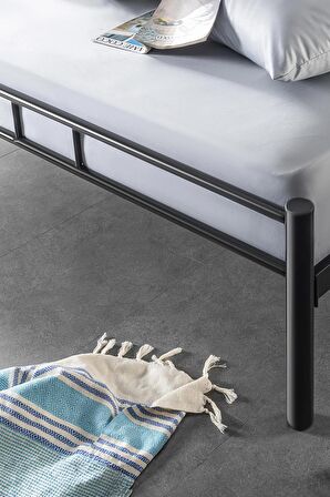 METAL KARYOLA, K25 SİYAH 140X200 METAL KARYOLA