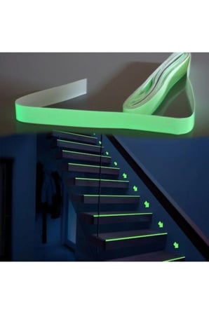 Karanlıkta Işık Veren Yansıyan 4 Metre Fosforlu Yeşil Şerit Bant